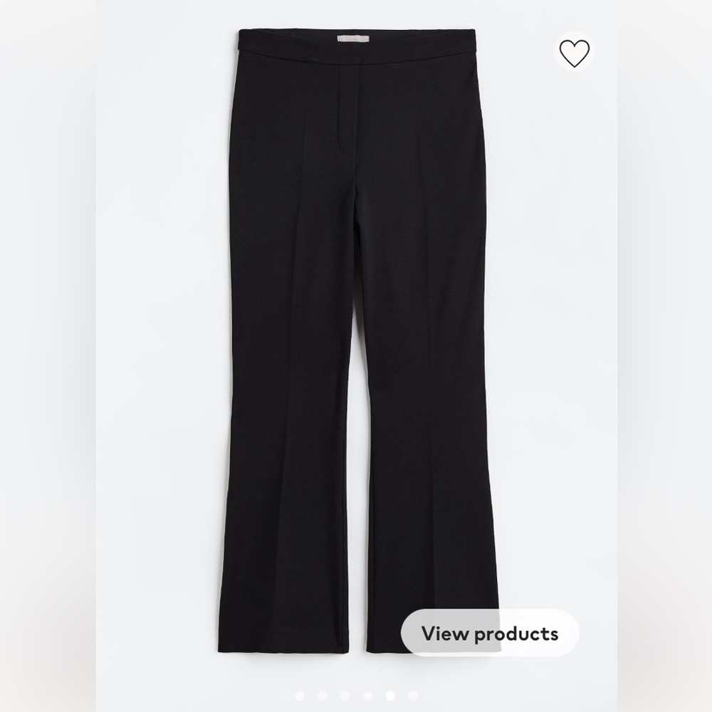 Ankle length gently flared pants